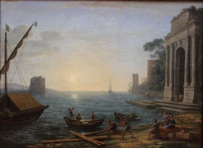 Un porto marittimo all’alba da Claude Lorrain