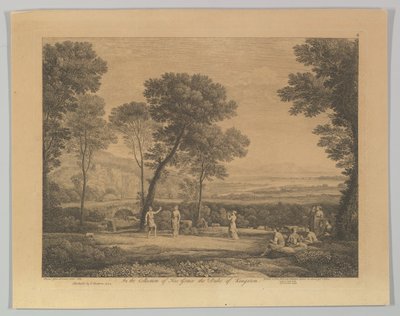 Danza sotto gli alberi Paesaggio con danza rurale, 1742 da Claude Lorrain
