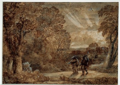 Enea e la Sibilla Cumana. Disegno di Claude Gellée detto Le Lorrain (1600-1682) da Claude Lorrain