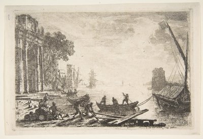 Scena di porto con sole nascente, 1634 da Claude Lorrain