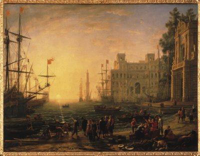 Veduta ideale del porto con la Villa Medici da Claude Lorrain