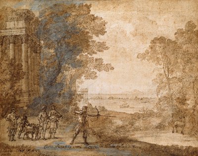 Paesaggio con Ascanio che spara al cervo di Silvia da Claude Lorrain
