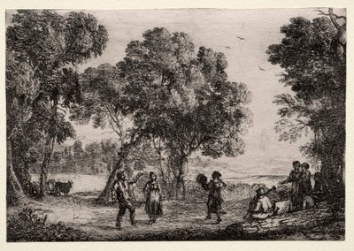 Paesaggio con danza campestre (Piccola tavola) da Claude Lorrain
