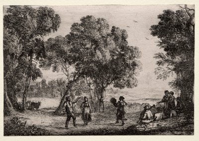 Paesaggio con una danza di campagna da Claude Lorrain