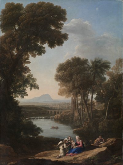 Riposo durante la Fuga in Egitto da Claude Lorrain
