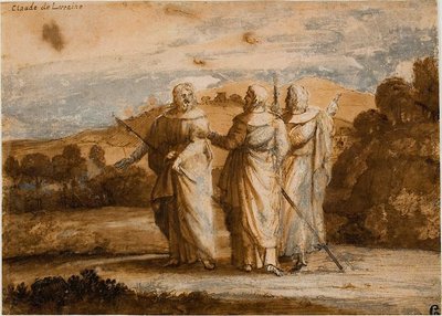 Studio per Pellegrini a Emmaus da Claude Lorrain