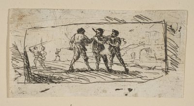 Studio con Briganti (Sezione Inferiore) da Claude Lorrain