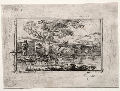 Il Gregge al Abbeveratoio, 1635 da Claude Lorrain