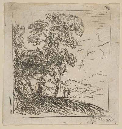 I due paesaggi, albero a destra da Claude Lorrain