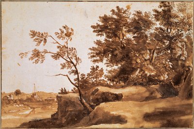 Paesaggio del Tevere con Castel Sant