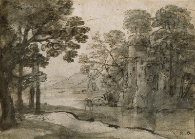 Mulino ad Acqua tra gli Alberi, c1635-1638 da Claude Lorrain