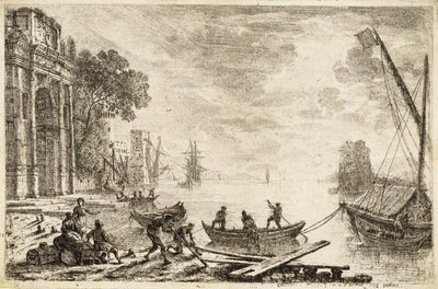 Scena del porto con sole nascente, 1634 da Claude Lorrain