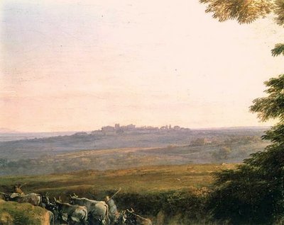 Paesaggio con mandriani (dettaglio) da Claude Lorrain
