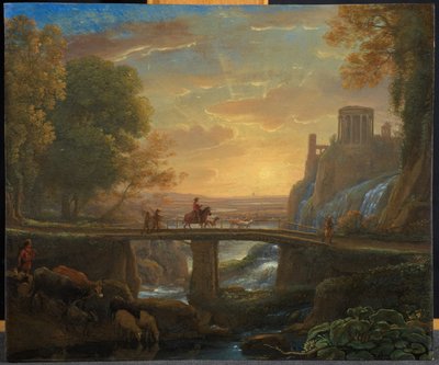 Paesaggio con vista immaginaria di Tivoli, 1642 da Claude Lorrain