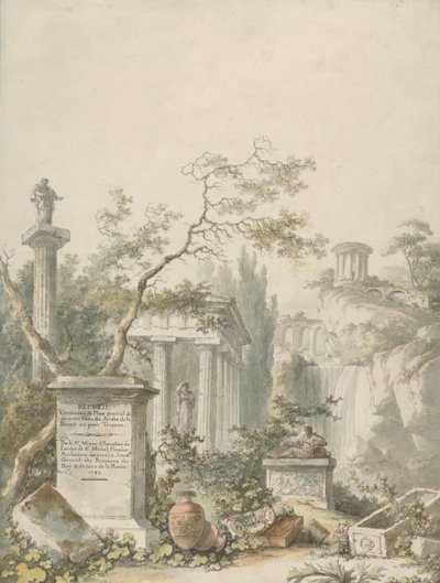 Progetto per un frontespizio, 1782 da Claude Louis Chatelet