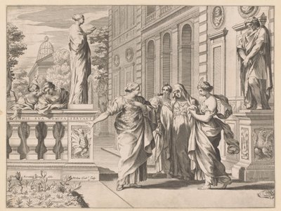 Allegoria in onore del Collegio Romano da Claude Mellan