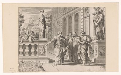 Allegoria in onore del Collegio Romano da Claude Mellan