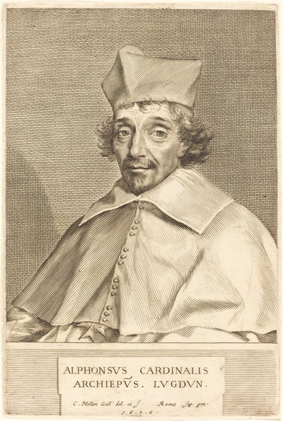 Alphonse du Plessis Richelieu, cardinale di Lione da Claude Mellan