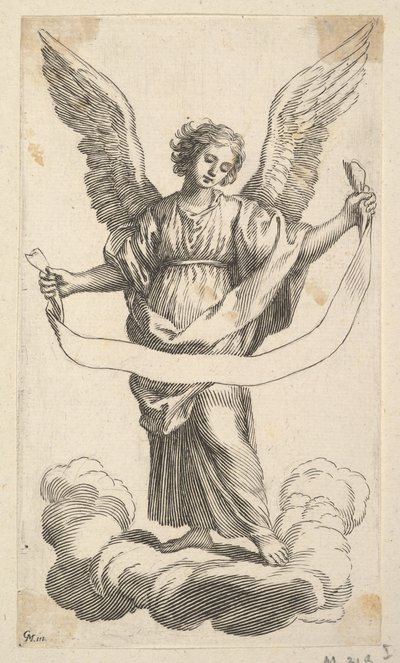 Angelo con banderuola da Claude Mellan