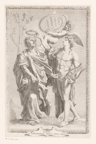 Apollo incorona Publio Virgilio Marone da Claude Mellan