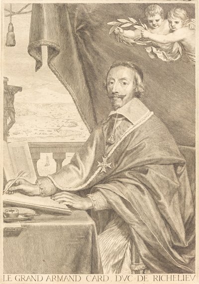 Armand Jean du Plessis, Cardinale Richelieu da Claude Mellan