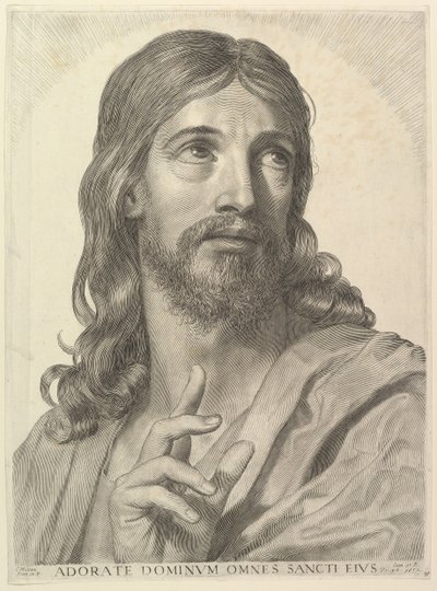 Busto di Cristo adulto, 1652 da Claude Mellan