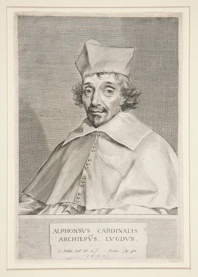 Cardinale Alphonse de Plessis de Richelieu (fratello del famoso Cardinale) da Claude Mellan