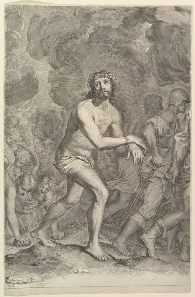Cristo preso dai soldati La Montée au Calvaire, 1659 da Claude Mellan