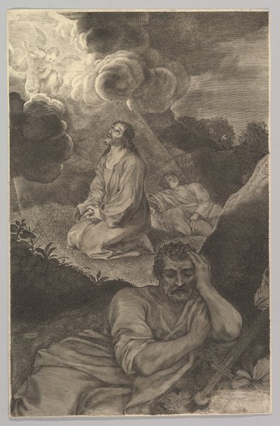 Cristo nel giardino degli ulivi, XVII secolo da Claude Mellan