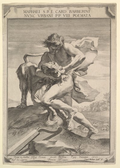 Davide che Strangola il Leone, 1631 da Claude Mellan