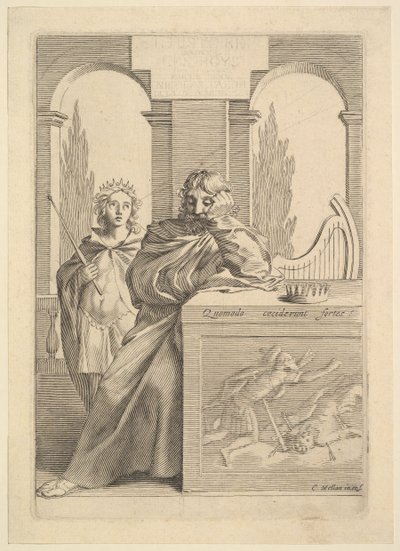David: Pagina del Titolo per Talon, LHistoire sainte, III da Claude Mellan