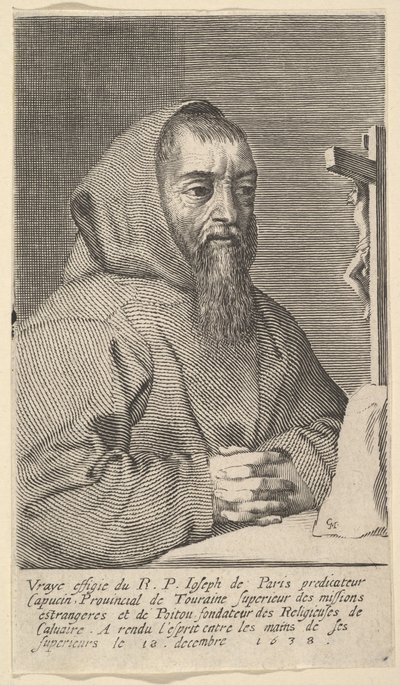 François Le Clerc Du Tremblay, detto il Padre Giuseppe, 1638 da Claude Mellan