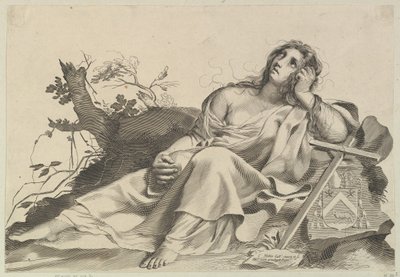 Maria Maddalena meditando da Claude Mellan