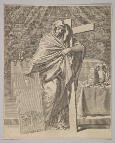 Personificazione della Fede da Claude Mellan