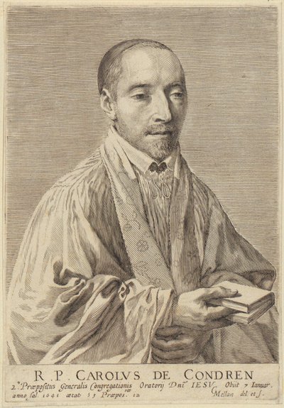 Ritratto di Charles de Condren da Claude Mellan