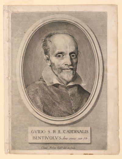Ritratto del Cardinale Guido Bentivoglio da Claude Mellan