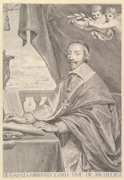 Ritratto del Cardinale Richelieu da Claude Mellan