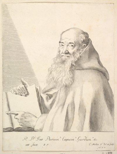 Ritratto di Le Père Yves, 1677 da Claude Mellan