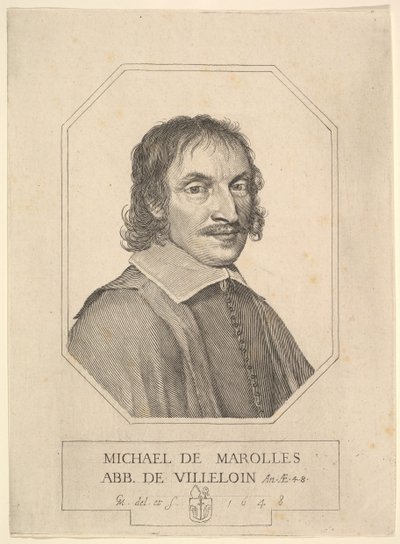 Ritratto di Michel de Marolles, 1648 da Claude Mellan