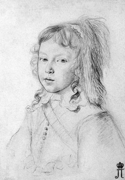Ritratto del re Luigi XIV da bambino da Claude Mellan