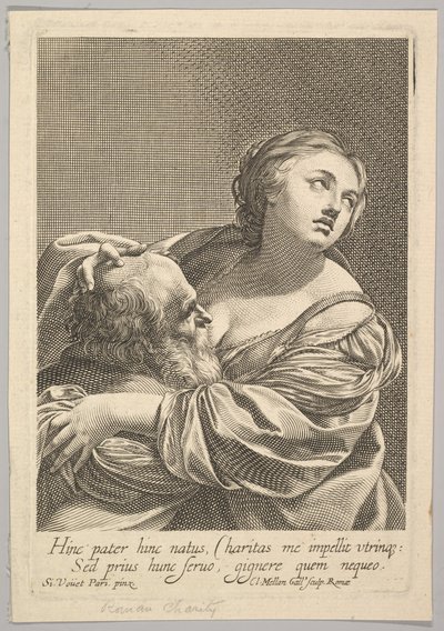 Carità romana da Claude Mellan