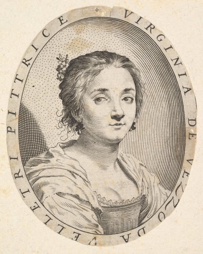 Virginia da Vezzo, moglie di Simon Vouet da Claude Mellan