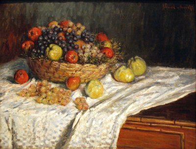 Mele e uva da Claude Monet