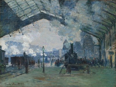 Arrivo del Treno della Normandia, Gare Saint-Lazare, 1877 da Claude Monet