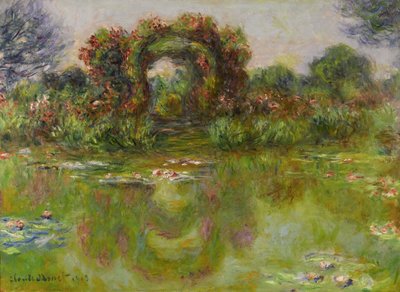 Bassin aux Nymphéas, les Rosiers, 1913 da Claude Monet