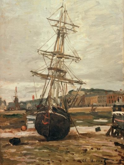 Barca arenata a Fecamp da Claude Monet