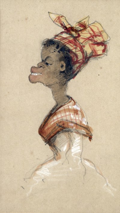 Donna nera con un foulard, 1857 da Claude Monet
