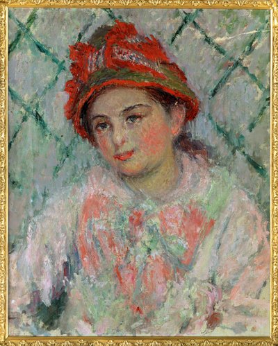 Blanche Hoschede, figlia minore di ... (olio su tela) da Claude Monet
