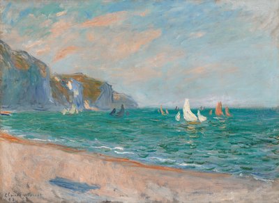 Barche sotto le scogliere di Pourville da Claude Monet