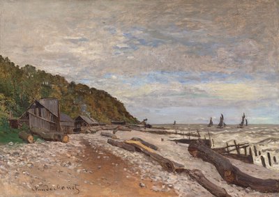 Cantiere navale vicino a Honfleur; Le Chantier de Petits Navires, près de Honfleur, 1864 da Claude Monet
